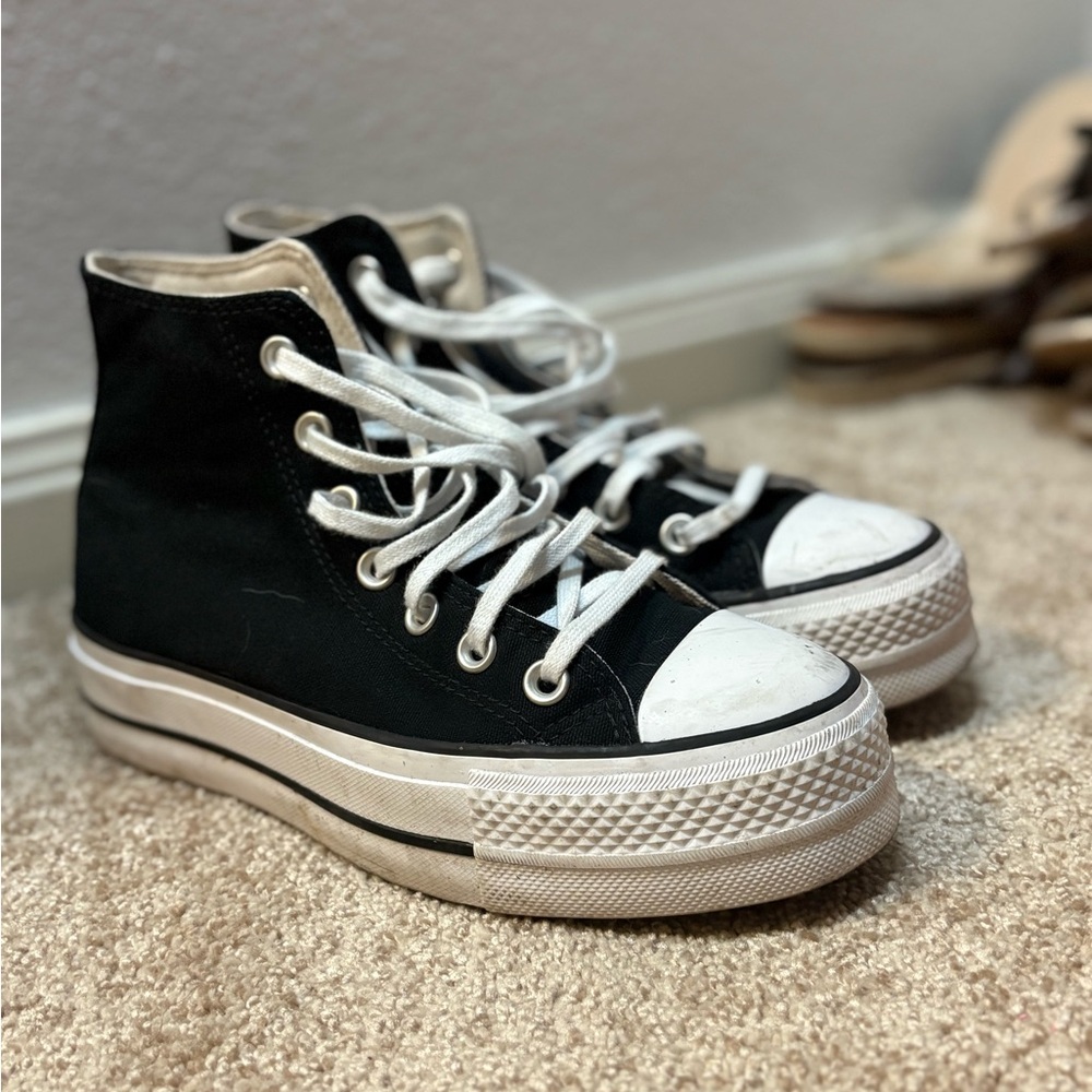 Converse Black and White High-Top Sneakers